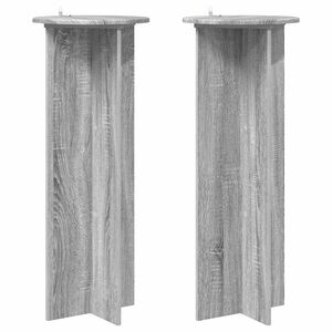 vidaXL Planteholder 2 stk. Gr&aring; sonoma-eg &Oslash;40 x 100 cm Konstrueret tr&aelig;