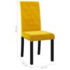 vidaXL spisebordsstole 6 stk. fl&oslash;jl gul
