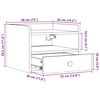 vidaXL Sengebord Voks brun 38 x 36 x 29,5 cm Massivt fyrretr&aelig;