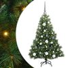 vidaXL Kunstigt juletr&aelig; med 150 LED'er Gr&oslash;n 120 cm PE og PVC