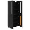 vidaXL Highboard Sort eg 69,5 x 34 x 90 cm Konstrueret tr&aelig;