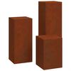 vidaXL Planteholder 3 stk. Rusten 24 x 24 x 75 cm Cortenst&aring;l