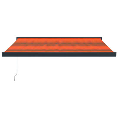 vidaXL foldemarkise 3,5x2,5 m stof og aluminium orange og brun