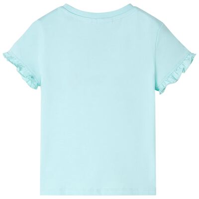 T-shirt til børn str. 92 aquablå