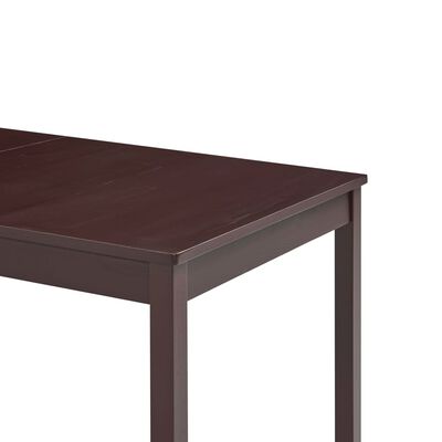 vidaXL spisebord 140 x 70 x 73 cm fyrretræ mørkebrun