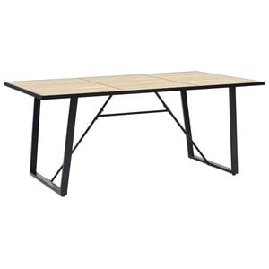 vidaXL spisebord 200 x 100 x 75 cm MDF egetr&aelig;sfarve