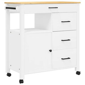 vidaXL k&oslash;kkenvogn MONZA 84x40x88,5 cm massivt fyrretr&aelig;