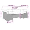 vidaXL Havesofa S&aelig;t med opbevaring 6 pcs Brun og Creme polyrattan