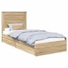 vidaXL Opbevaringsseng Sonoma eg 100 x 200 cm Konstrueret tr&aelig;