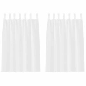 vidaXL Voile Gardin med gardiner 2 pcs Hvid 140 x 140 cm Polyester