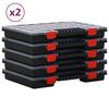 vidaXL sortimentbokse 10 stk. 40x30x5 cm polypropylen