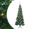 vidaXL Hj&oslash;rne Kunstigt Juletr&aelig; med 300 LED'er Gr&oslash;n 180 cm PVC og metal