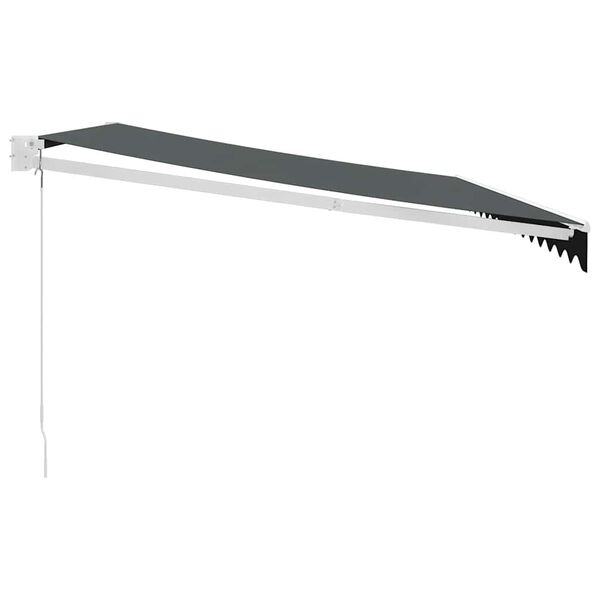 vidaXL foldemarkise 4,5x3 m stof og aluminium antracitgr&aring;