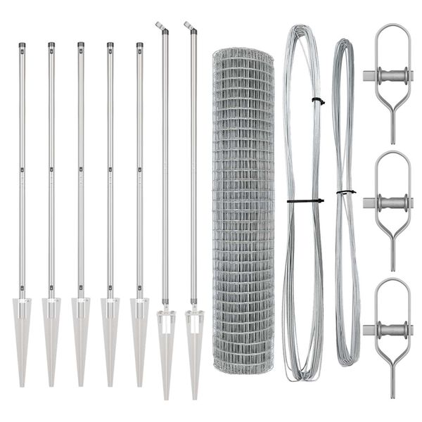 vidaXL Hegn med post S&oslash;lv 1,6 x 10 m St&aring;l