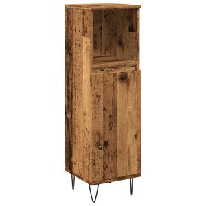 vidaXL badev&aelig;relsesskab 30x30x100 cm konstrueret tr&aelig; gammelt tr&aelig;look