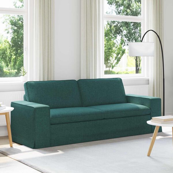 vidaXL Sofa M&oslash;rkegr&oslash;n 222 x 80 x 82 cm Stof