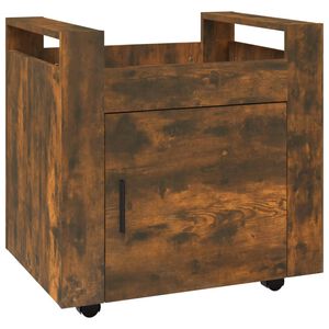 vidaXL kontorvogn 60x45x60 cm konstrueret tr&aelig; r&oslash;get egetr&aelig;sfarve