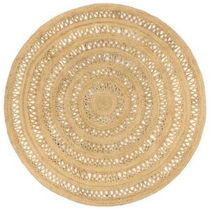 vidaXL h&aring;ndlavet t&aelig;ppe flettet jute 180 cm