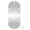 vidaXL v&aelig;gspejl med LED-lys 45x100 cm oval glas