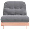 vidaXL futon med madras 90x206x11 cm massivt fyrretr&aelig;
