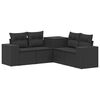vidaXL Sofa S&aelig;t 5 stk. Sort Poly Rattan og St&aring;l