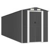 vidaXL haveskur 192x689x223 cm galvaniseret st&aring;l antracitgr&aring;