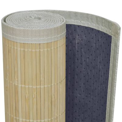 vidaXL gulvtæppe 150x200 cm rektangulært bambus naturfarvet