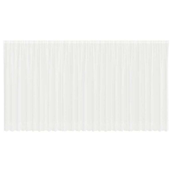 vidaXL Lace Gardin med gardiner Blomstret Hvid 240x750cm Polyester