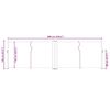vidaXL sammenrullelig sidemarkise 120 x 600 cm red