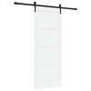 vidaXL Skyded&oslash;r ORKDAL Hvid og sort 83 x 202 cm Massivt fyrretr&aelig;