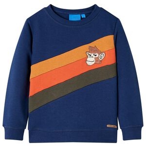 Sweatshirt til b&oslash;rn str. 104 marinebl&aring;