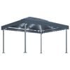 vidaXL pavillon med LED-lysk&aelig;der 400x300 cm aluminium antracitgr&aring;