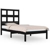 vidaXL sengeramme 75x190 cm Small Single massivt tr&aelig; sort