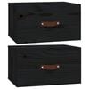 vidaXL v&aelig;gh&aelig;ngte sengeborde 2 stk. 40x29,5x22 cm sort