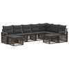 vidaXL Havesofa S&aelig;t 9 stk. Gr&aring; polyrattan