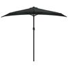 vidaXL altanparasol med aluminiumsstang 270x144x222 cm halv sort