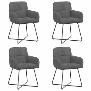 vidaXL Spisestole 4 stk. Fl&oslash;jl M&oslash;rkegr&aring; 59 x 56,5 x 86 cm