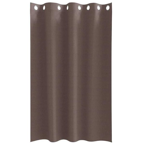 vidaXL M&oslash;rkl&aelig;gningsgardiner med ringe 2 pcs M&oslash;rk Brun 175 x 140 cm