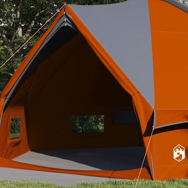 vidaXL Teepee Telt med tag Grå og orange 490 x 410 x 210 cm