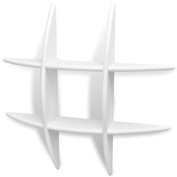 vidaXL v&aelig;ghylde MDF hvid