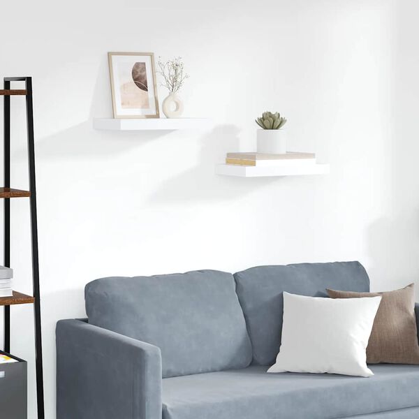 vidaXL v&aelig;ghylder 2 stk. 40x23x3,8 cm MDF hvid