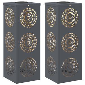 vidaXL Solar LED sti lys 2 stk. Varm hvid 18 x 18 x 50 cm