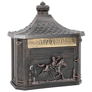 vidaXL V&aelig;gh&aelig;ngt Postkasse Bronze 40,5 x 16 x 45 cm Gustt aluminium