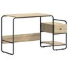 vidaXL Skrivebord med opbevaring Sonoma-eg 131,5 x 50 x 75,5 cm