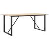 vidaXL spisebord 180x90x75 cm O-stel massivt fyrretr&aelig; og st&aring;l