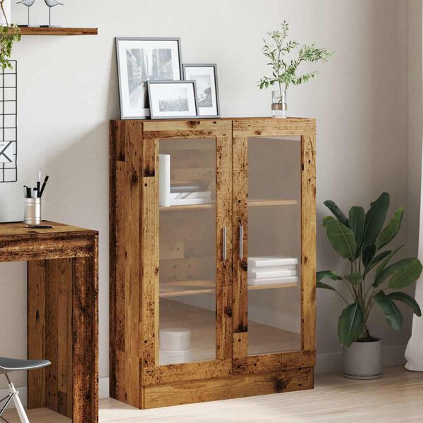 vidaXL bogskab 82,5x30,5x115 cm konstrueret træ antikt træ