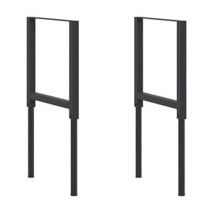 vidaXL stel til arbejdsb&aelig;nk 2 stk. 55x(69-95,5) cm metal sort