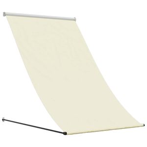 vidaXL markise 100x150 cm sammenrullelig stof og st&aring;l cremefarvet