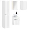vidaXL Badev&aelig;relsesskabs&aelig;t 5 pcs Hvid 43 x 11,5 x 60,5 cm