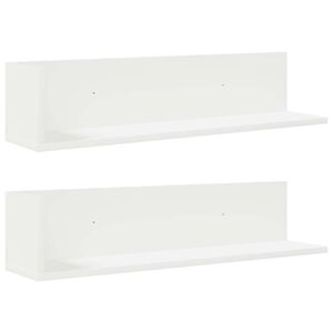 vidaXL v&aelig;ghylder 2 stk. 75x16,5x16,5 cm sp&aring;nplader hvid